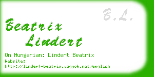 beatrix lindert business card